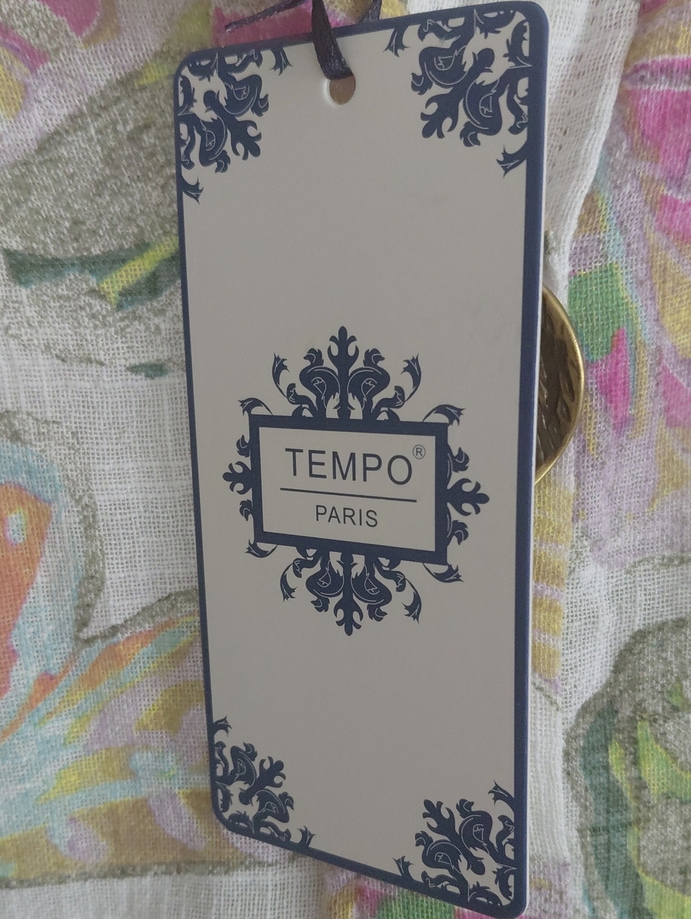 Tempo PARIS butterfly Top M/L Nwt - Picture 2 of 8